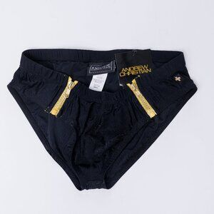 NWT Andrew Christian Zippered Bathing Suit Size Small